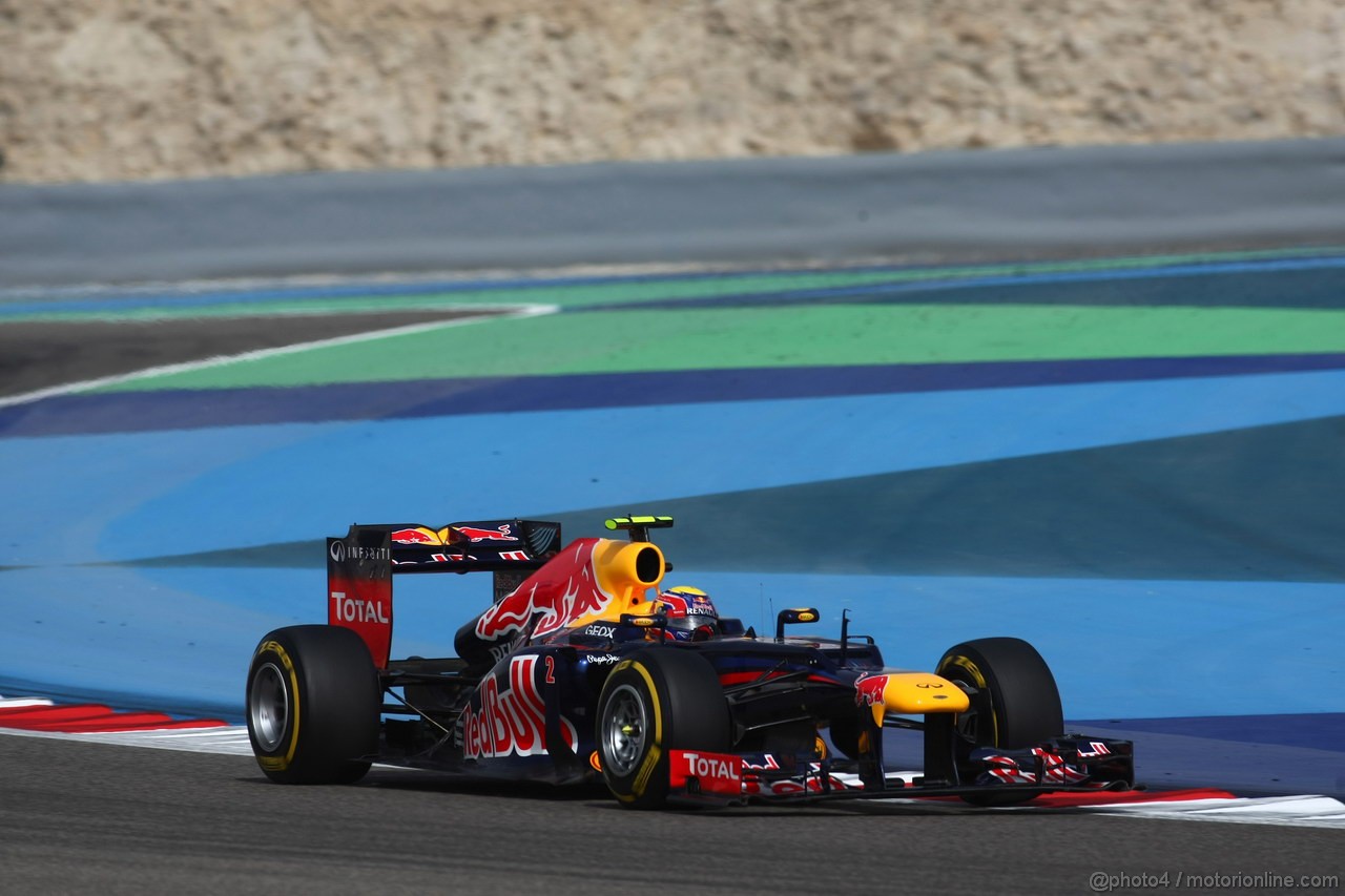 GP BAHRAIN, 21.04.2012.- Qualifiche, Mark Webber (AUS) Red Bull Racing RB8 