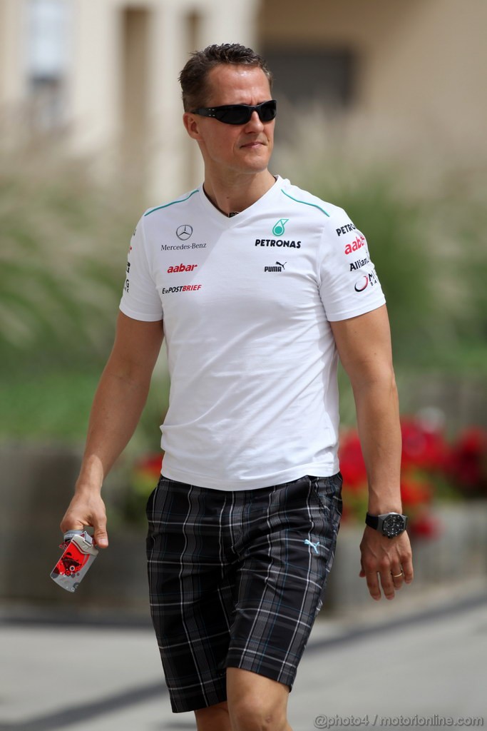 GP BAHRAIN, 20.04.2012- Michael Schumacher (GER) Mercedes AMG F1 W03 