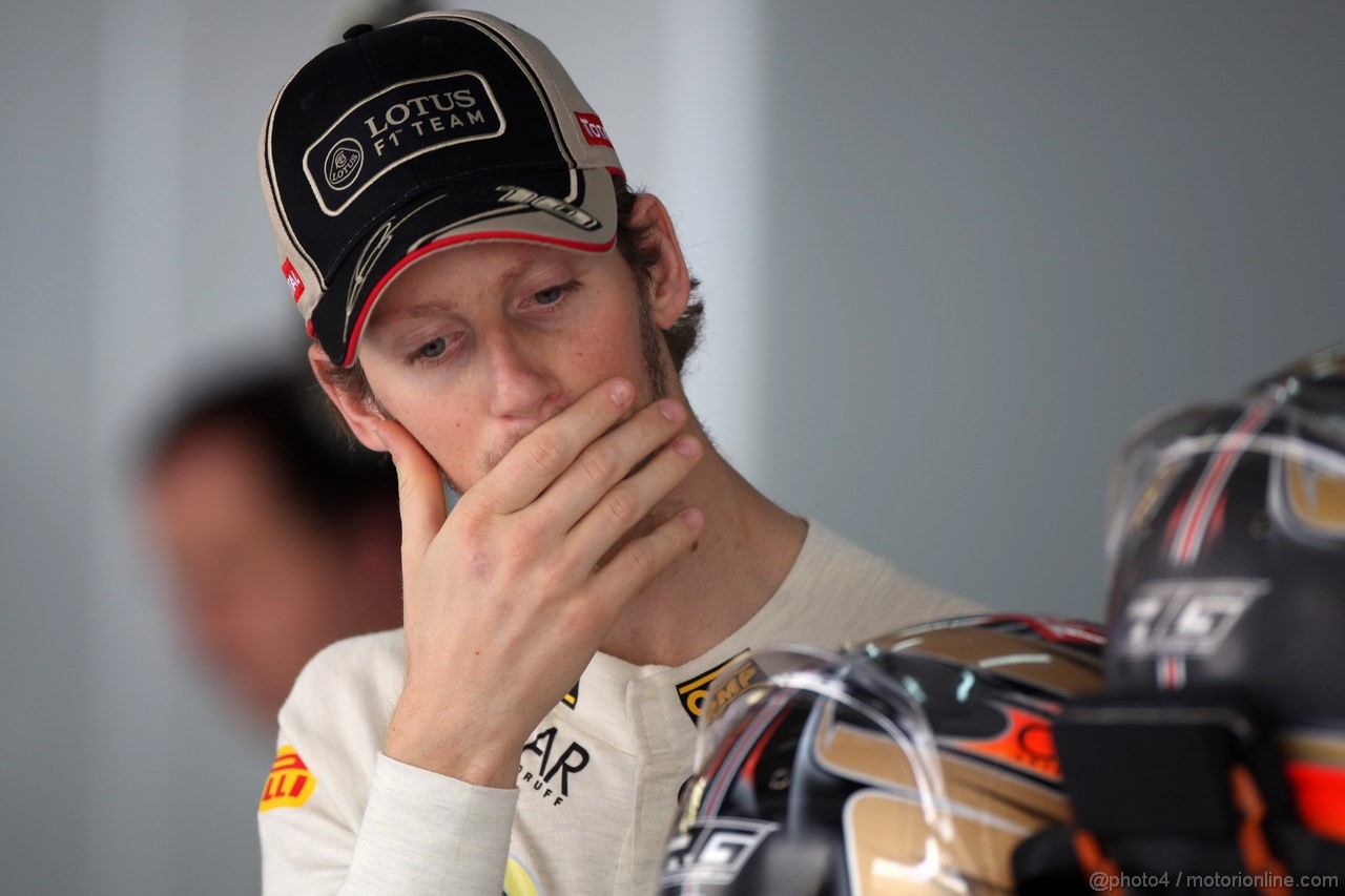 GP BAHRAIN, 20.04.2012- Prove Libere 1, Romain Grosjean (FRA) Lotus F1 Team E20 