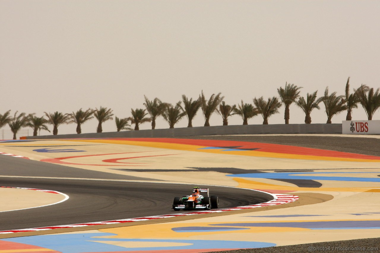 GP BAHRAIN, 20.04.2012- Prove Libere 1, Nico Hulkenberg (GER) Sahara Force India F1 Team VJM05 