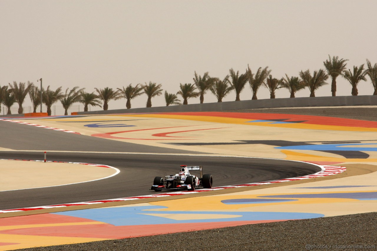 GP BAHRAIN, 20.04.2012- Prove Libere 1, Kamui Kobayashi (JAP) Sauber F1 Team C31 