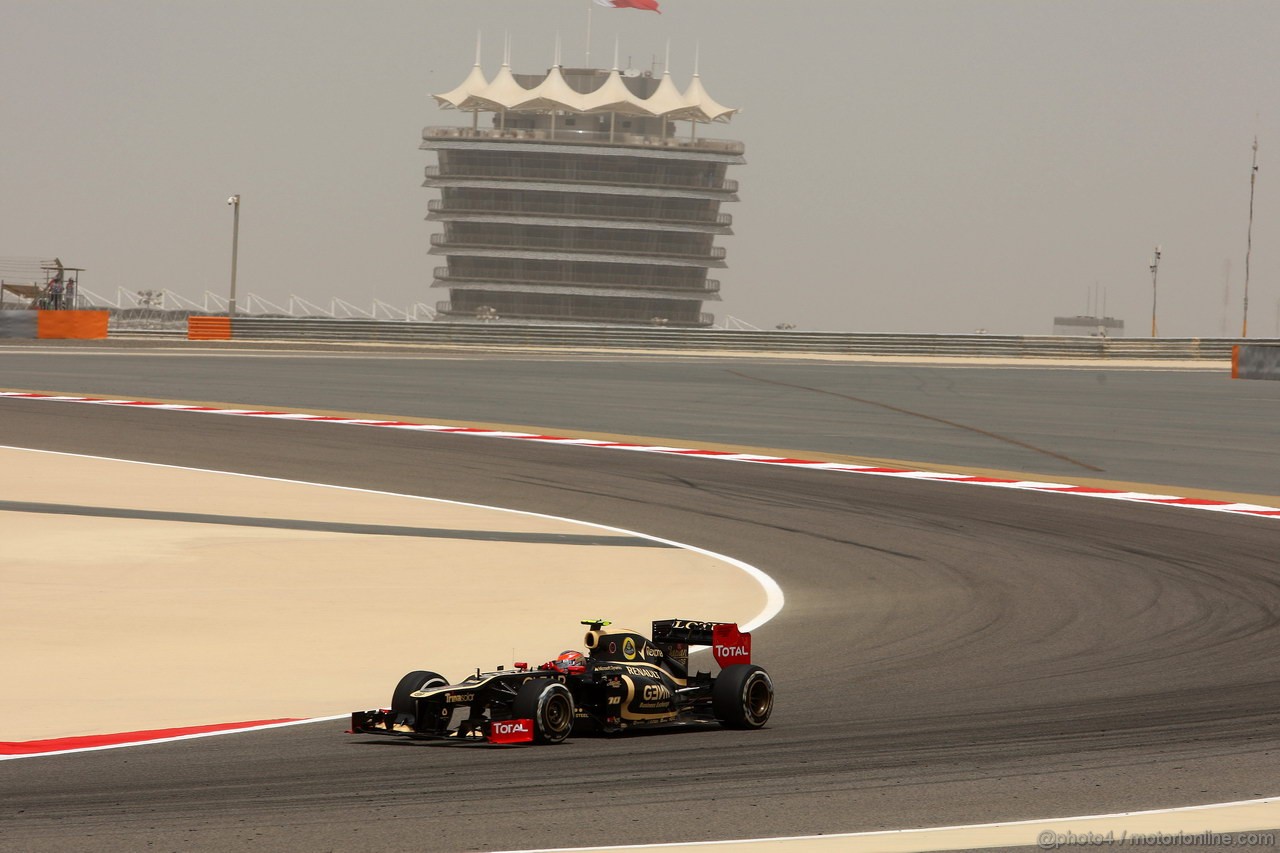 GP BAHRAIN, 20.04.2012- Prove Libere 1, Romain Grosjean (FRA) Lotus F1 Team E20