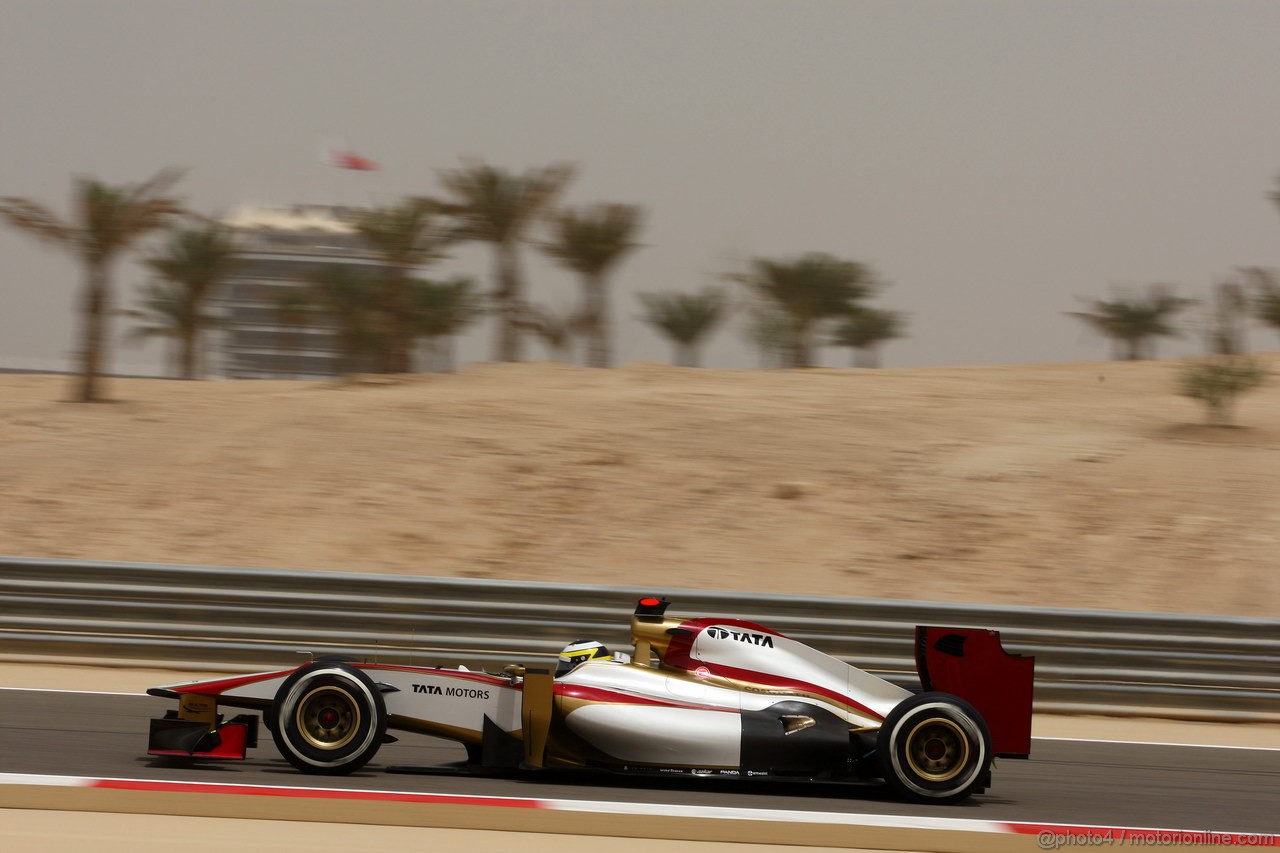 GP BAHRAIN, 20.04.2012- Prove Libere 1, Pedro de la Rosa (ESP) HRT Formula 1 Team F112 