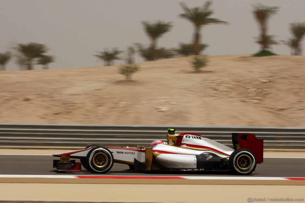 GP BAHRAIN, 20.04.2012- Prove Libere 1, Narain Karthikeyan (IND) HRT Formula 1 Team F112 