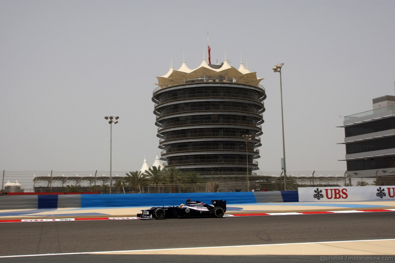 GP BAHRAIN, 20.04.2012- Prove Libere 1, Pastor Maldonado (VEN) Williams F1 Team FW34 