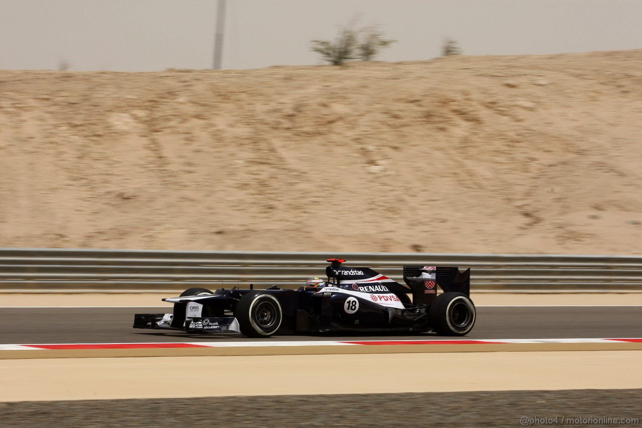 GP BAHRAIN, 20.04.2012- Prove Libere 1, Pastor Maldonado (VEN) Williams F1 Team FW34