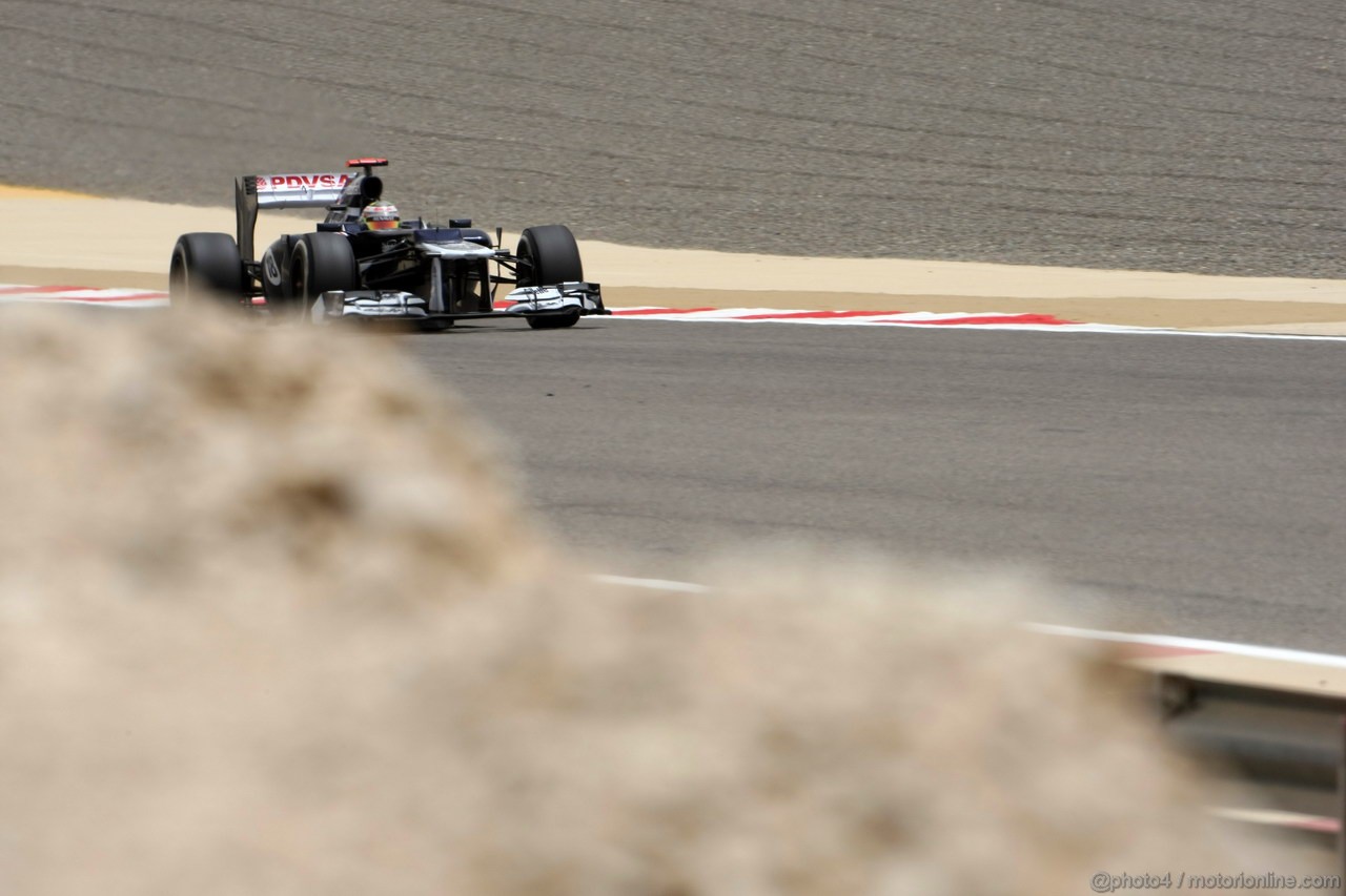 GP BAHRAIN, 20.04.2012- Prove Libere 1, Pastor Maldonado (VEN) Williams F1 Team FW34 