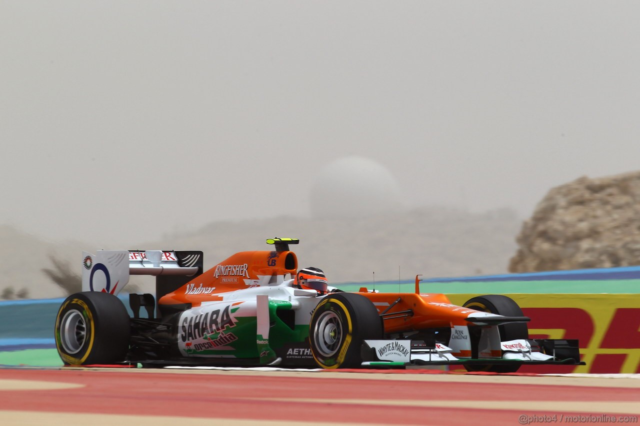 GP BAHRAIN, 20.04.2012- Prove Libere 1, Nico Hulkenberg (GER) Sahara Force India F1 Team VJM05 