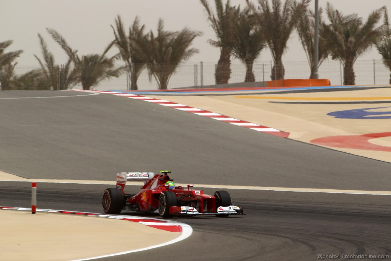 GP BAHRAIN, 20.04.2012- Prove Libere 1, Felipe Massa (BRA) Ferrari F2012 