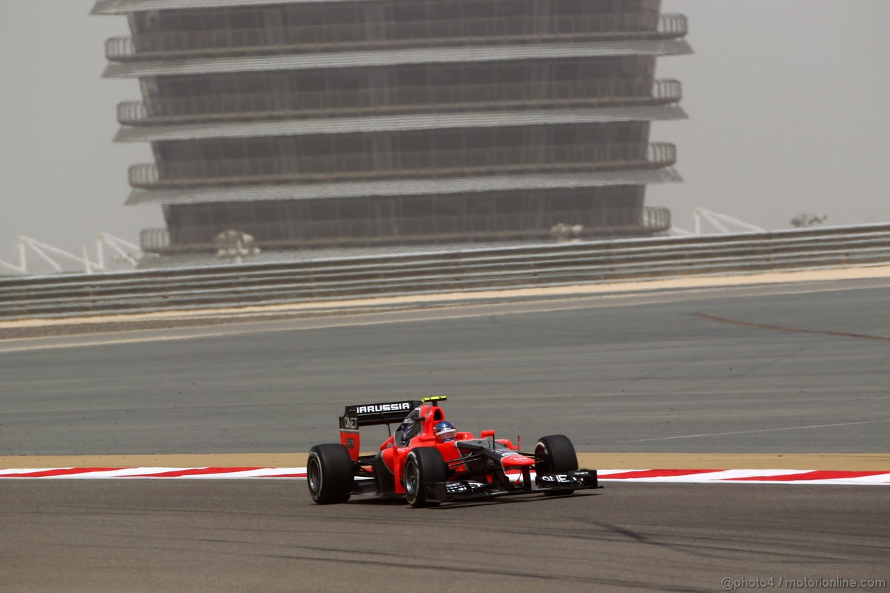 GP BAHRAIN, 20.04.2012- Prove Libere 1, Charles Pic (FRA) Marussia F1 Team MR01 
