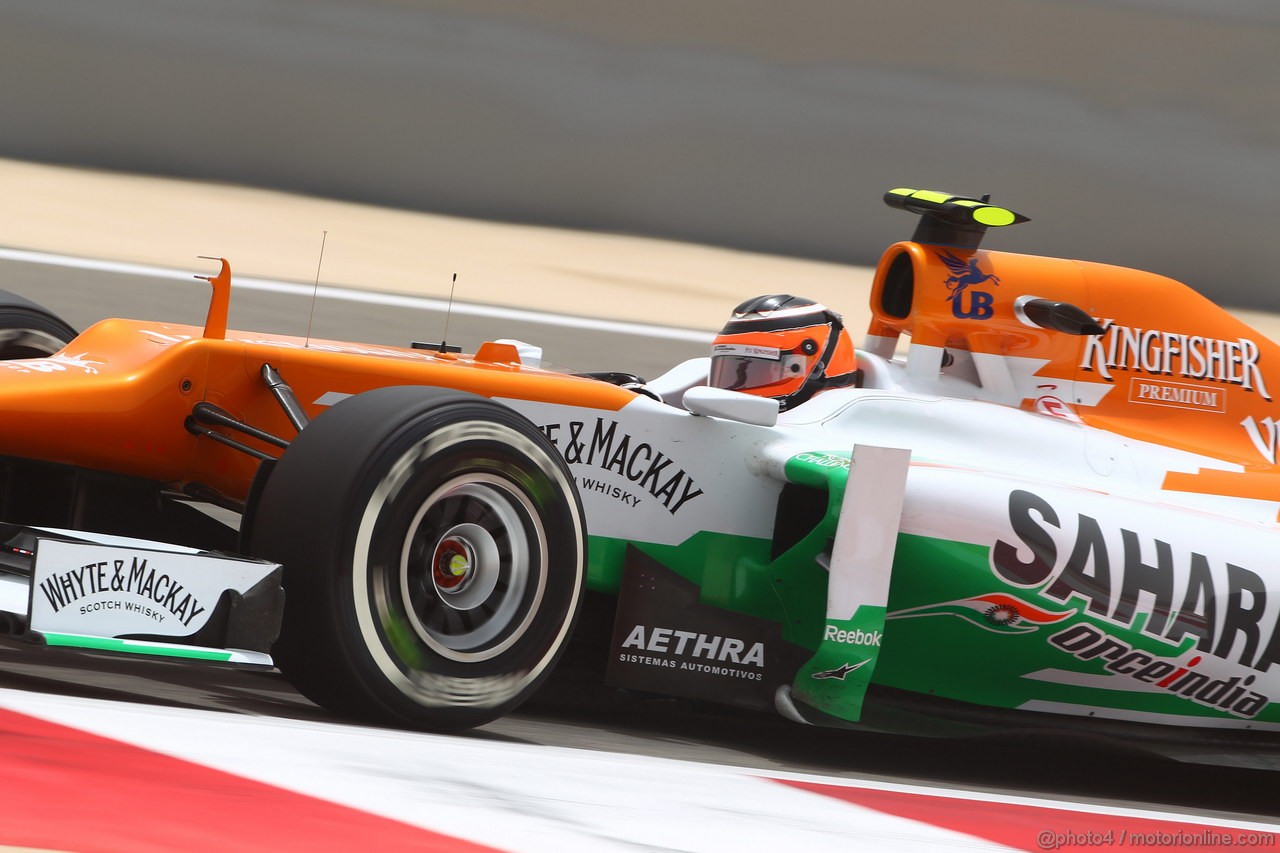 GP BAHRAIN, 20.04.2012- Prove Libere 1, Nico Hulkenberg (GER) Sahara Force India F1 Team VJM05 