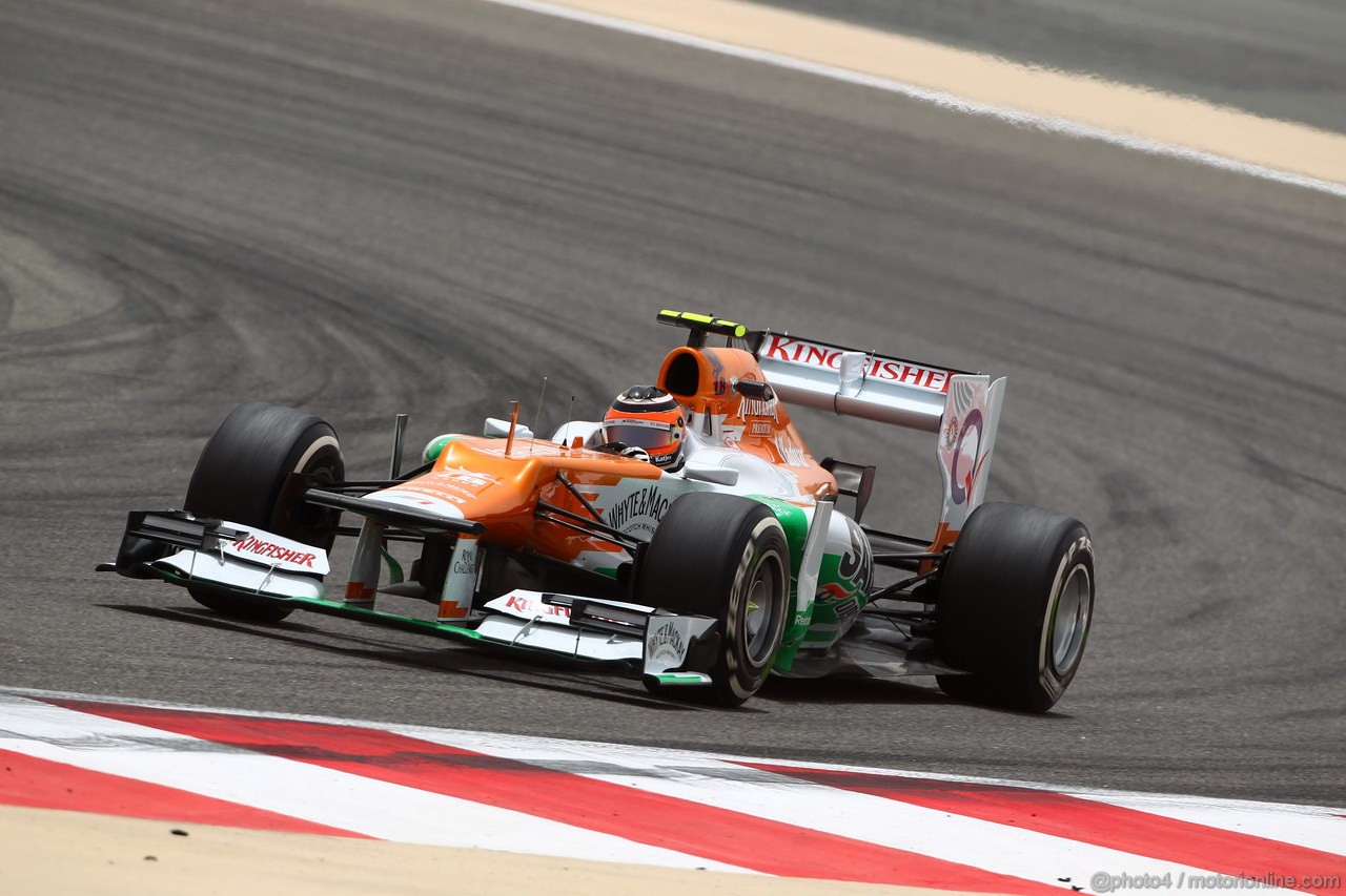 GP BAHRAIN, 20.04.2012- Prove Libere 1,Nico Hulkenberg (GER) Sahara Force India F1 Team VJM05 