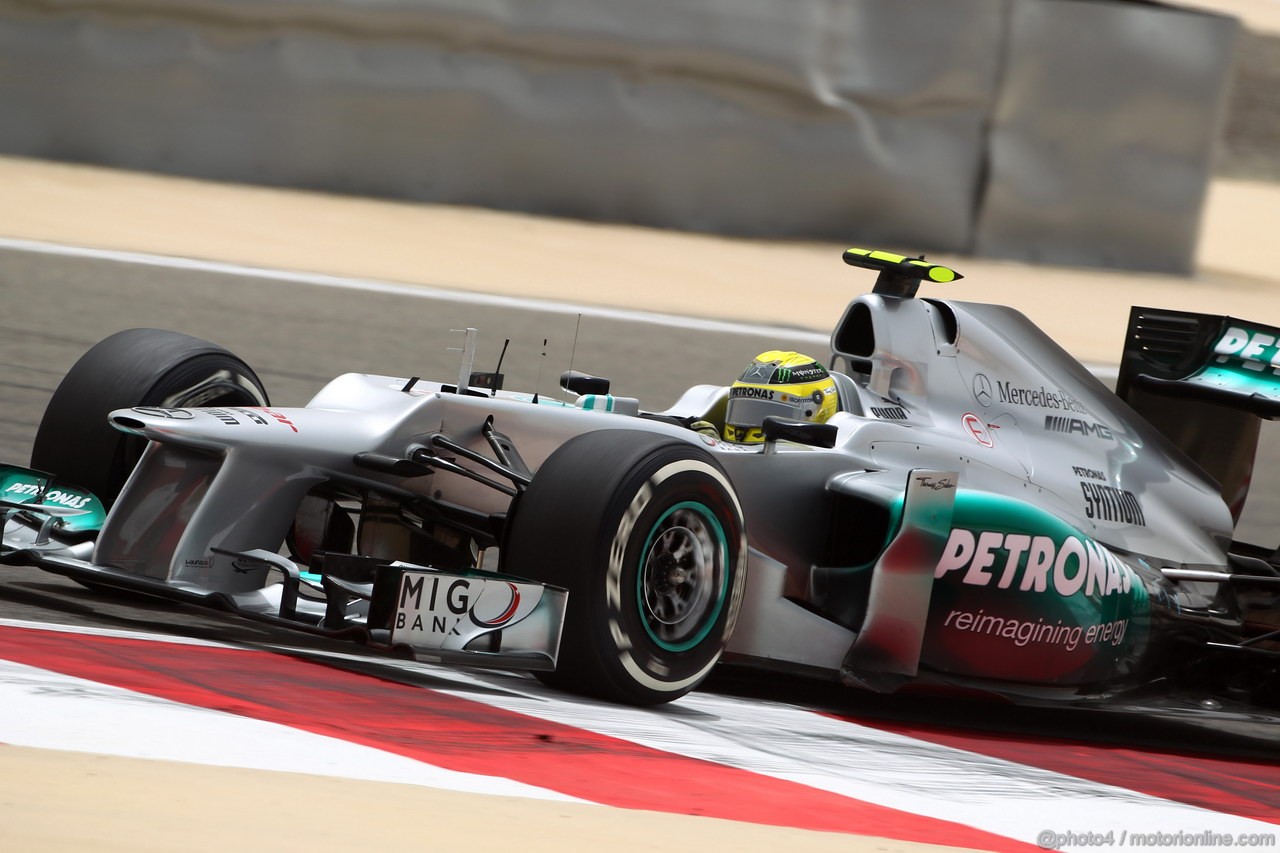 GP BAHRAIN, 20.04.2012- Prove Libere 1, Nico Rosberg (GER) Mercedes AMG F1 W03