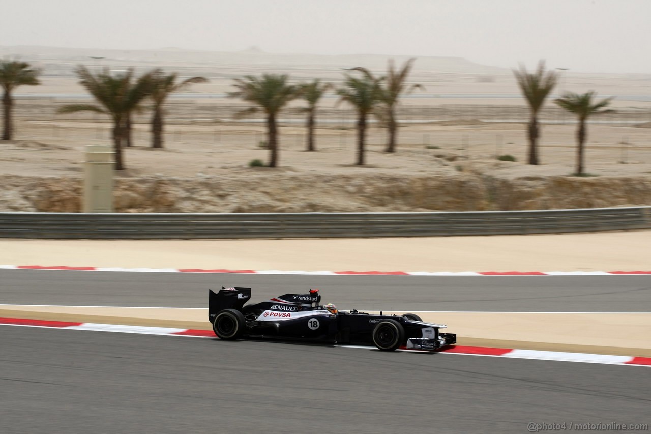 GP BAHRAIN, 20.04.2012- Prove Libere 1, Pastor Maldonado (VEN) Williams F1 Team FW34 