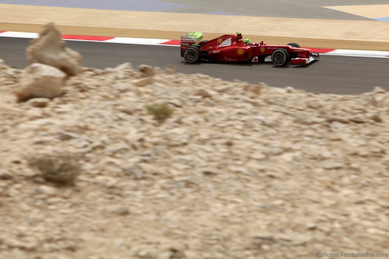 GP BAHRAIN, 20.04.2012- Prove Libere 1, Felipe Massa (BRA) Ferrari F2012