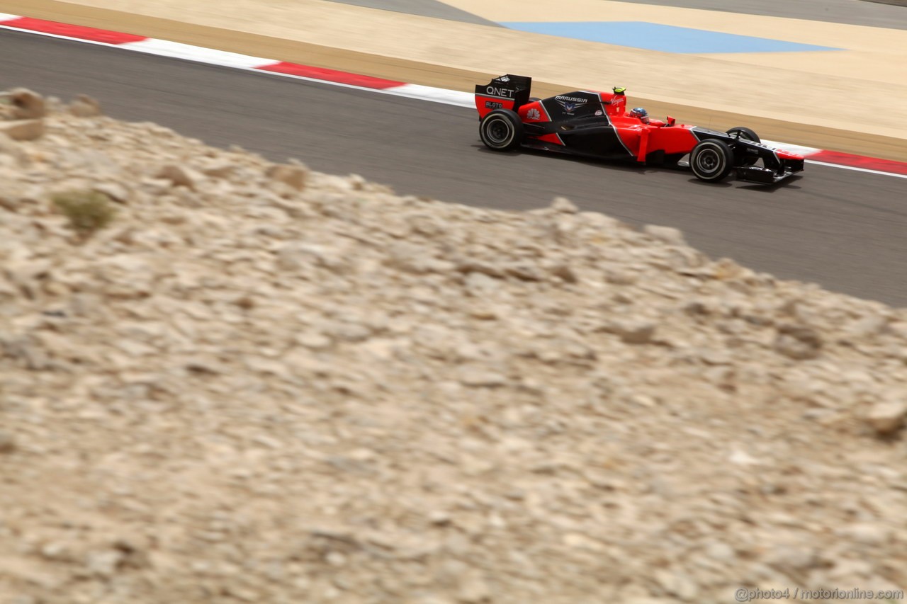 GP BAHRAIN, 20.04.2012- Prove Libere 1, Charles Pic (FRA) Marussia F1 Team MR01 