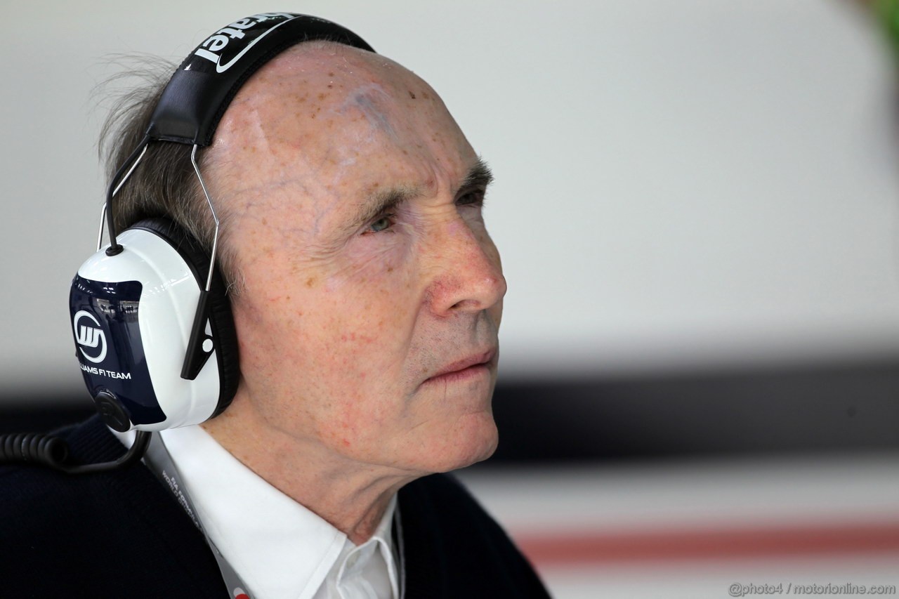 GP BAHRAIN, 20.04.2012- Prove Libere 1, Sir Frank Williams(gbr),Team Principal Williams F1 Team 