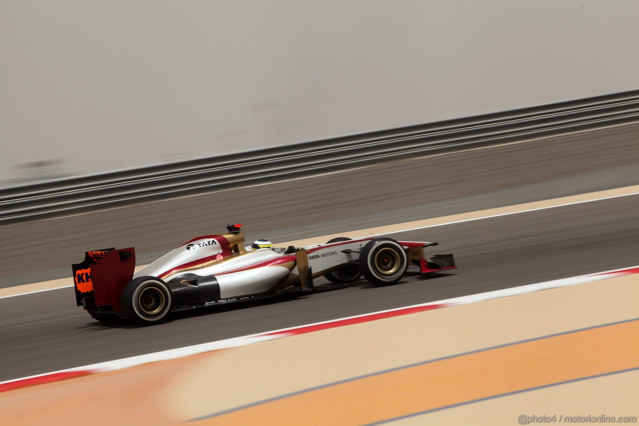 GP BAHRAIN, 20.04.2012- Prove Libere 1, Pedro de la Rosa (ESP) HRT Formula 1 Team F112 