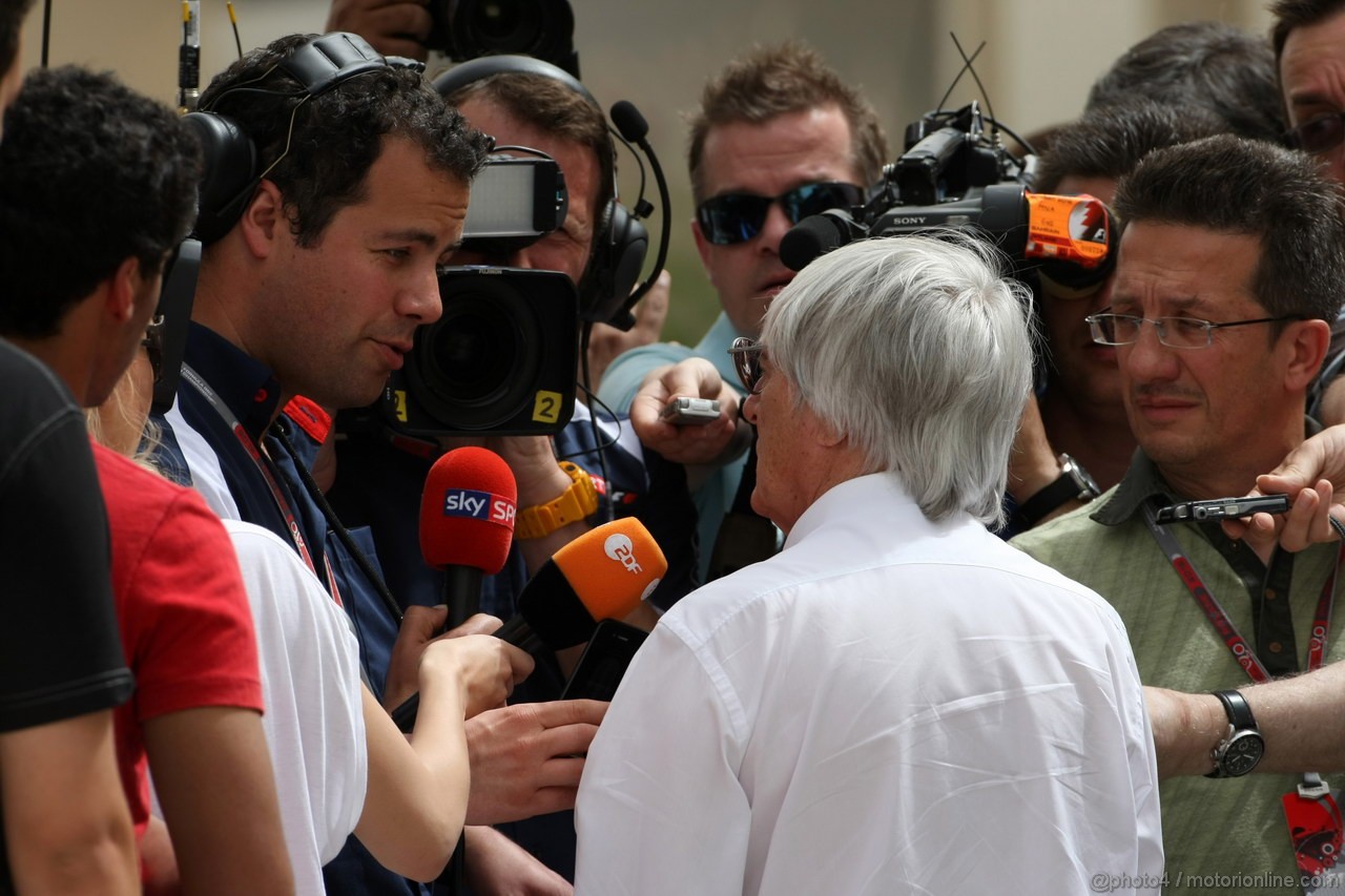 GP BAHRAIN, 20.04.2012-  Prove Libere 2, Bernie Ecclestone (GBR), President e CEO of Formula One Management  