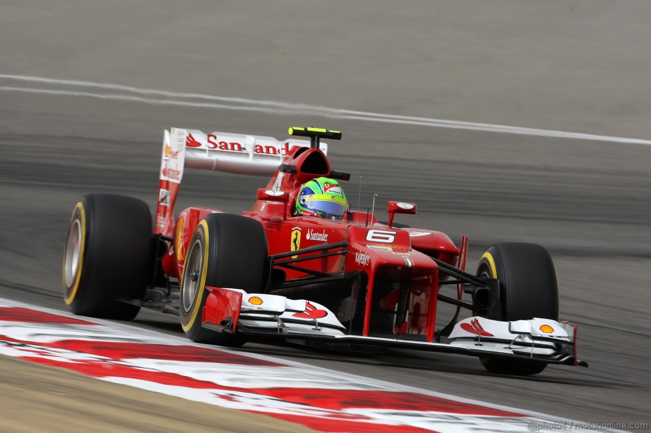 GP BAHRAIN, 20.04.2012-  Prove Libere 2, Felipe Massa (BRA) Ferrari F2012 