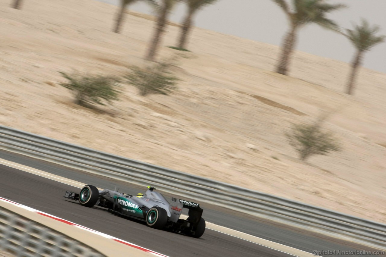 GP BAHRAIN, 20.04.2012-  Prove Libere 2, Nico Rosberg (GER) Mercedes AMG F1 W03 