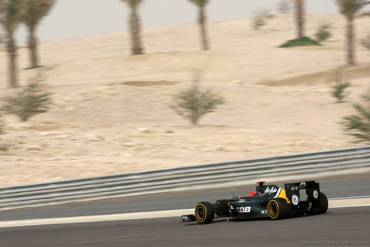 GP BAHRAIN, 20.04.2012-  Prove Libere 2, Heikki Kovalainen (FIN) Caterham F1 Team CT01 