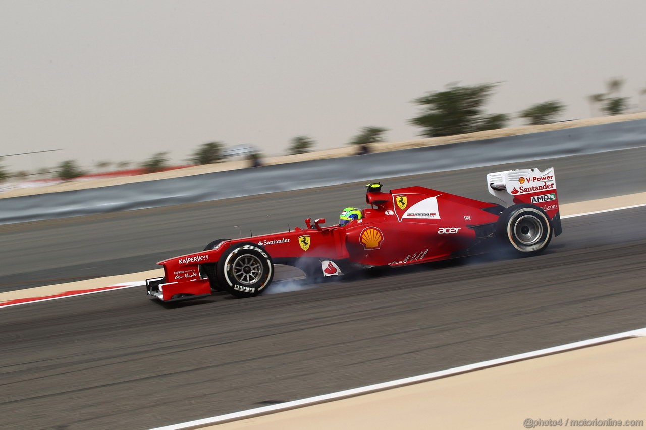 GP BAHRAIN, 20.04.2012-  Prove Libere 2, Felipe Massa (BRA) Ferrari F2012 