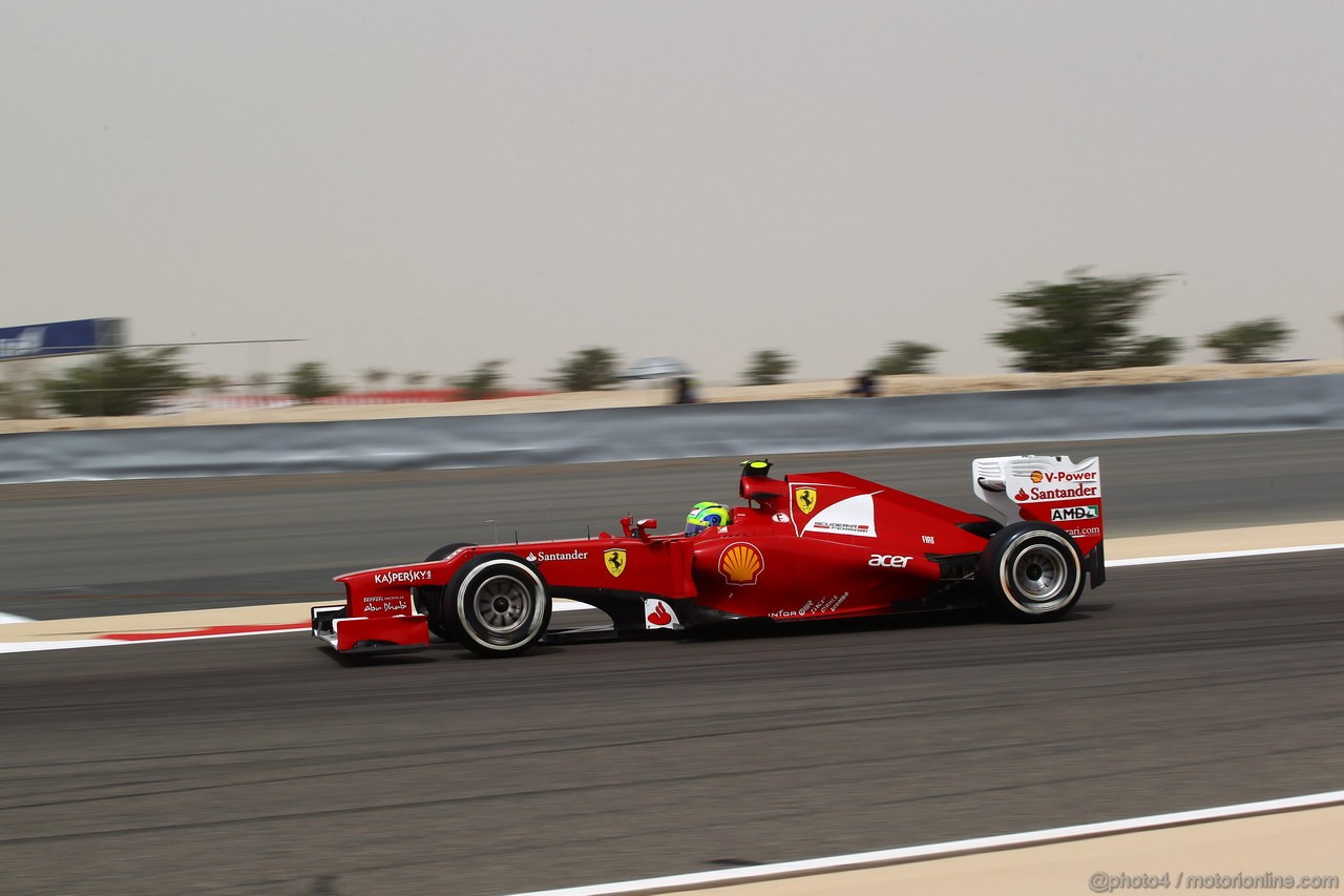 GP BAHRAIN, 20.04.2012-  Prove Libere 2, Felipe Massa (BRA) Ferrari F2012 