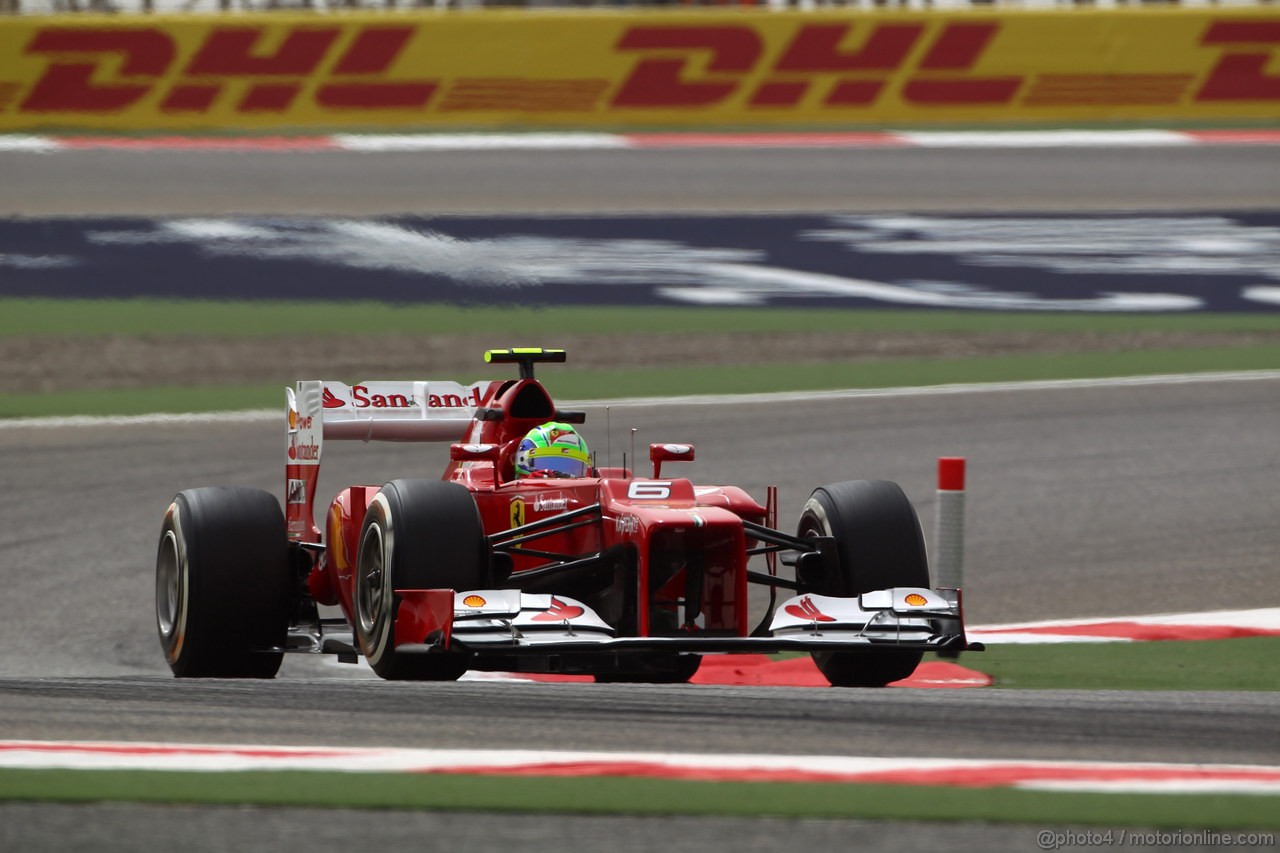 GP BAHRAIN, 20.04.2012-  Prove Libere 2, Felipe Massa (BRA) Ferrari F2012 