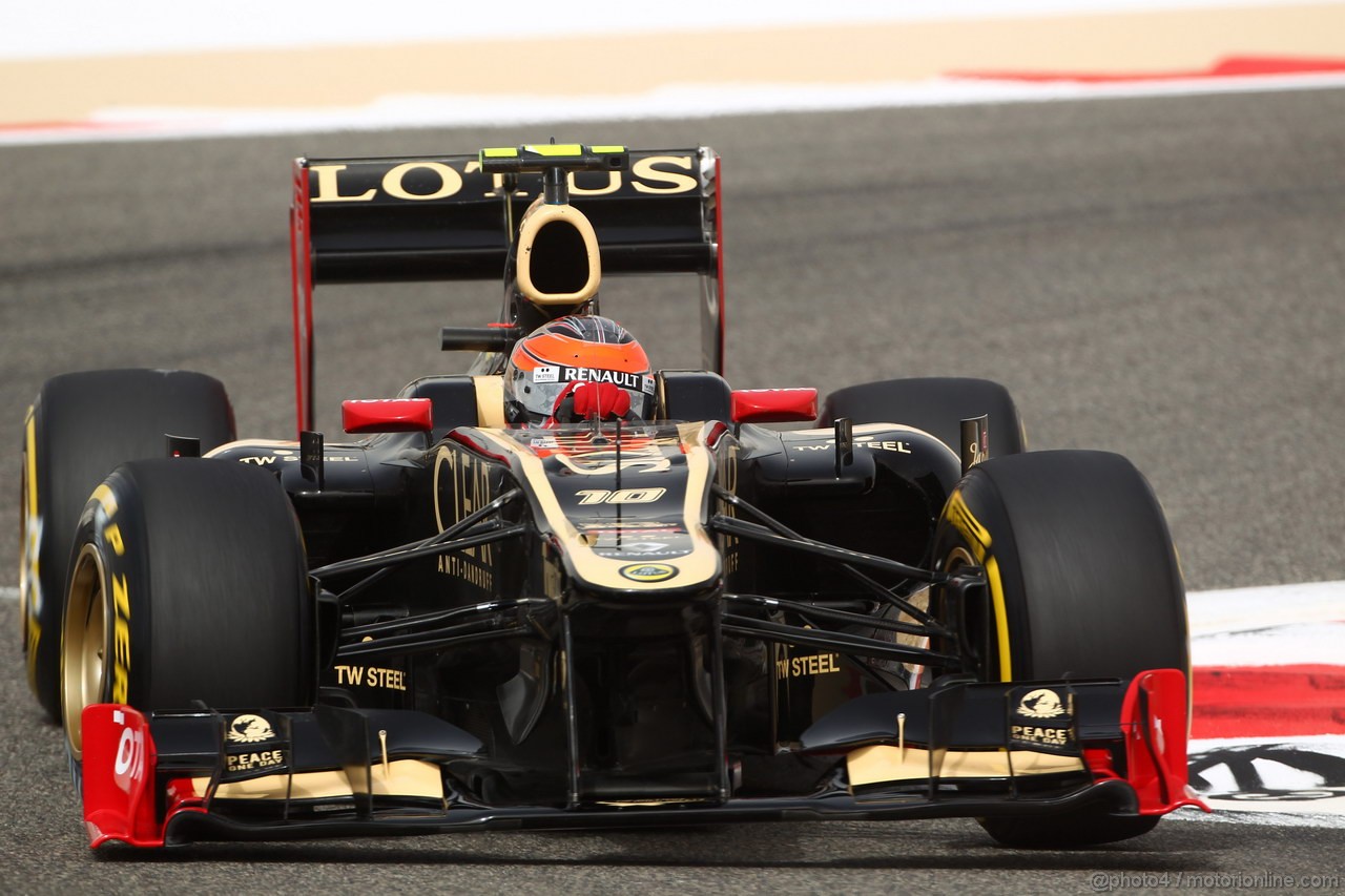 GP BAHRAIN, 20.04.2012-  Prove Libere 2, Kimi Raikkonen (FIN) Lotus F1 Team E20 