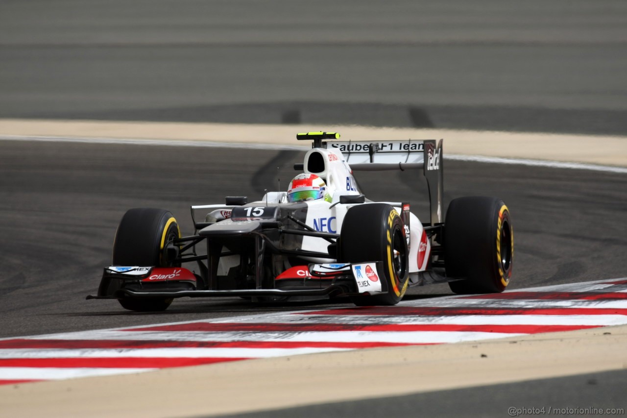 GP BAHRAIN, 20.04.2012-  Prove Libere 2,Sergio Prez (MEX) Sauber F1 Team C31 