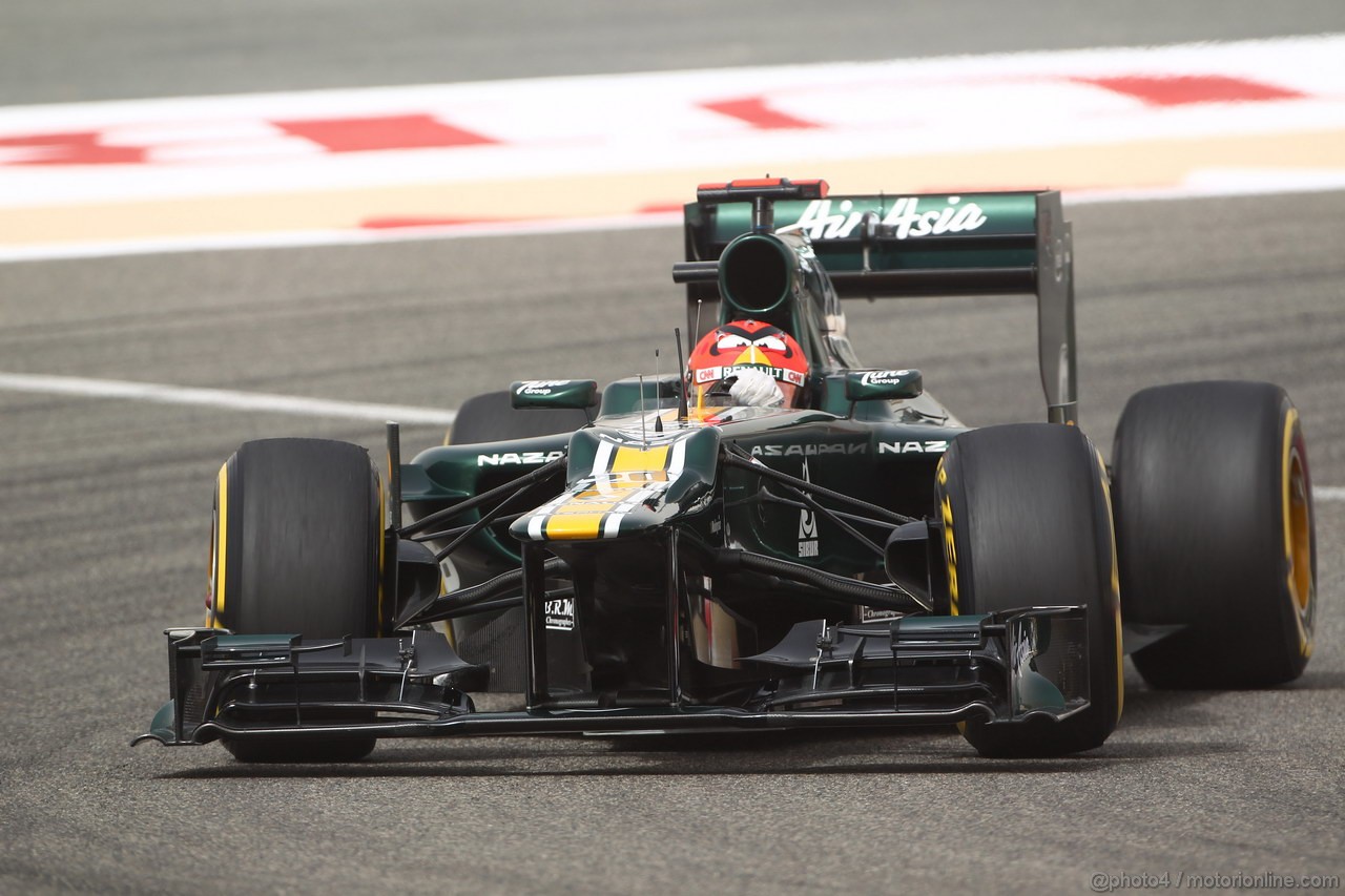 GP BAHRAIN, 20.04.2012-  Prove Libere 2, Heikki Kovalainen (FIN) Caterham F1 Team CT01 
