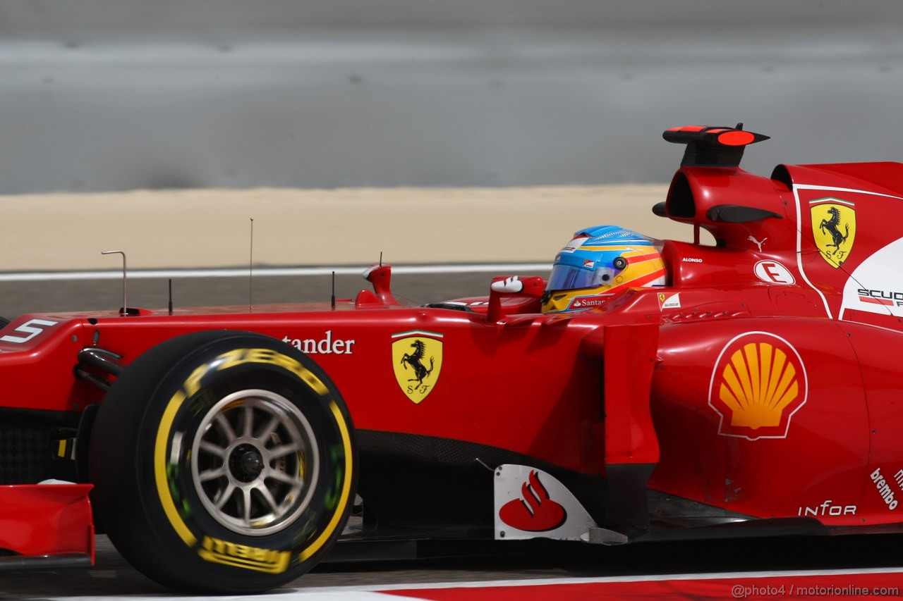 GP BAHRAIN, 20.04.2012-  Prove Libere 2, Fernando Alonso (ESP) Ferrari F2012 