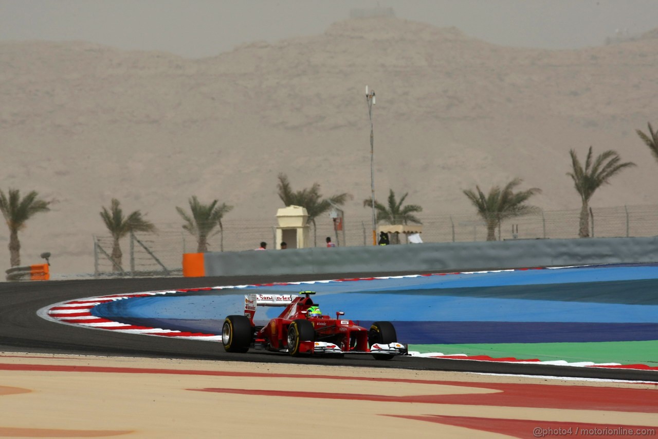 GP BAHRAIN, 20.04.2012-  Prove Libere 2, Felipe Massa (BRA) Ferrari F2012