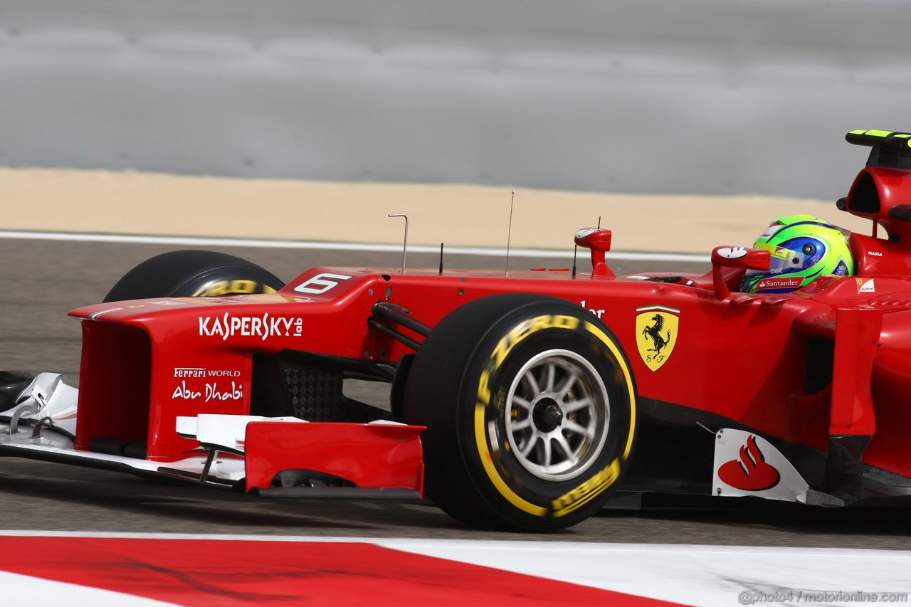 GP BAHRAIN, 20.04.2012-  Prove Libere 2, Felipe Massa (BRA) Ferrari F2012 