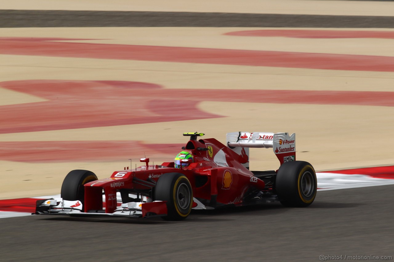 GP BAHRAIN, 20.04.2012-  Prove Libere 2, Felipe Massa (BRA) Ferrari F2012 