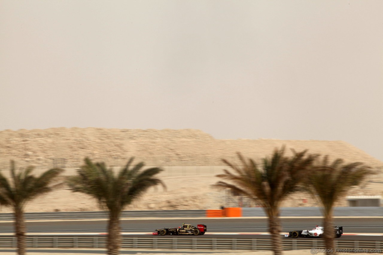 GP BAHRAIN, 20.04.2012-  Prove Libere 2, Romain Grosjean (FRA) Lotus F1 Team E20 
