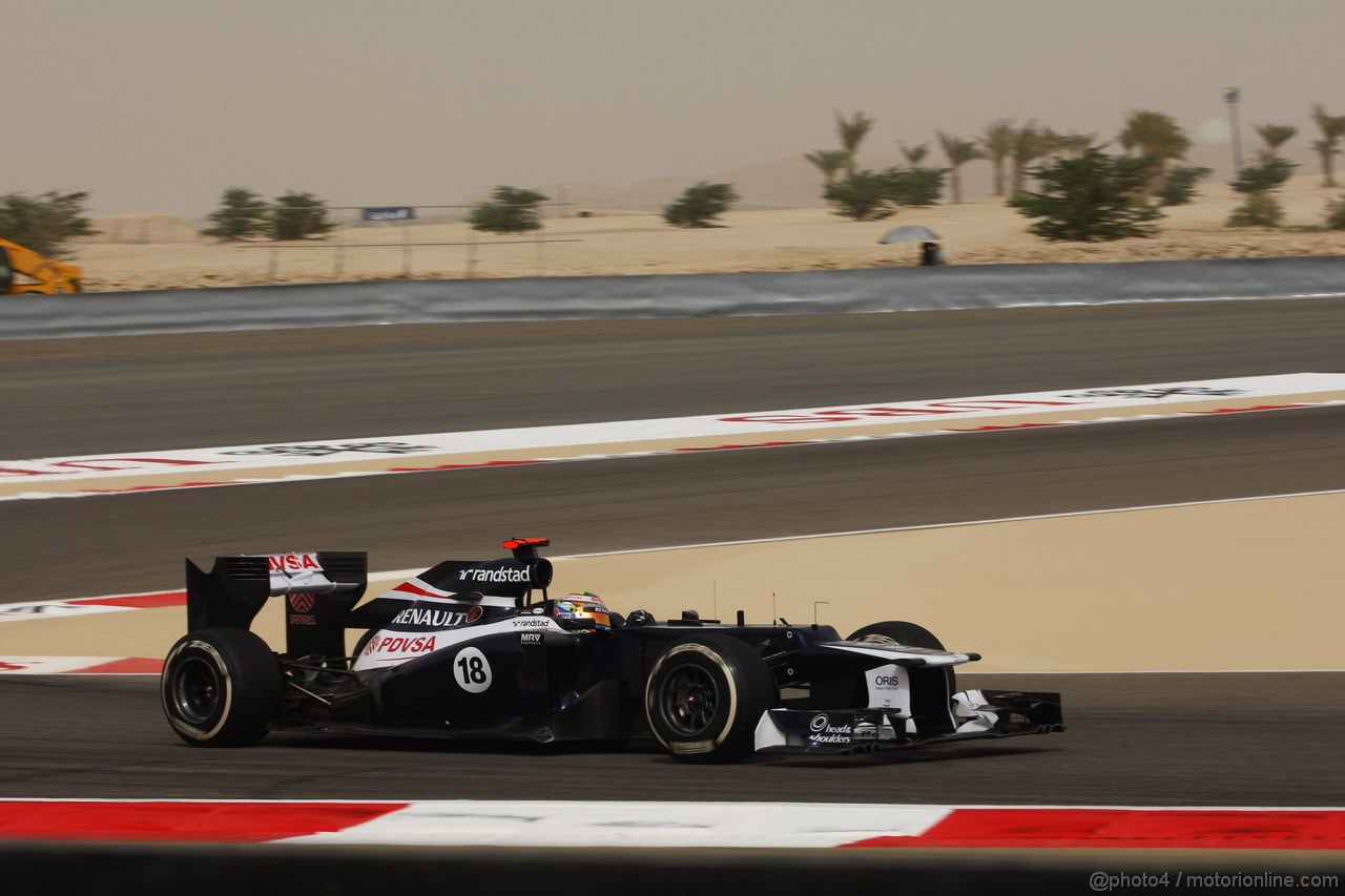 GP BAHRAIN, 20.04.2012-  Prove Libere 2, Pastor Maldonado (VEN) Williams F1 Team FW34 