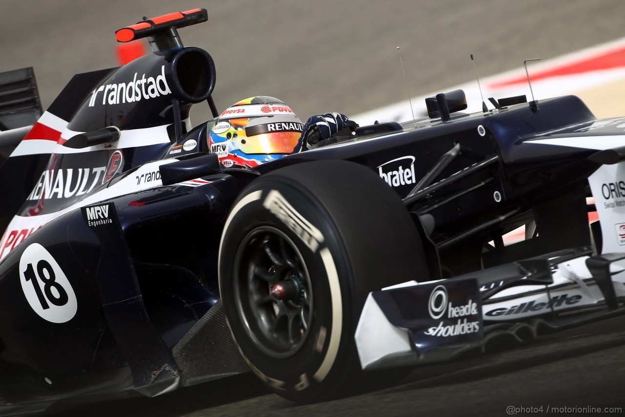 GP BAHRAIN, 20.04.2012- Prove Libere 2, Pastor Maldonado (VEN) Williams F1 Team FW34 