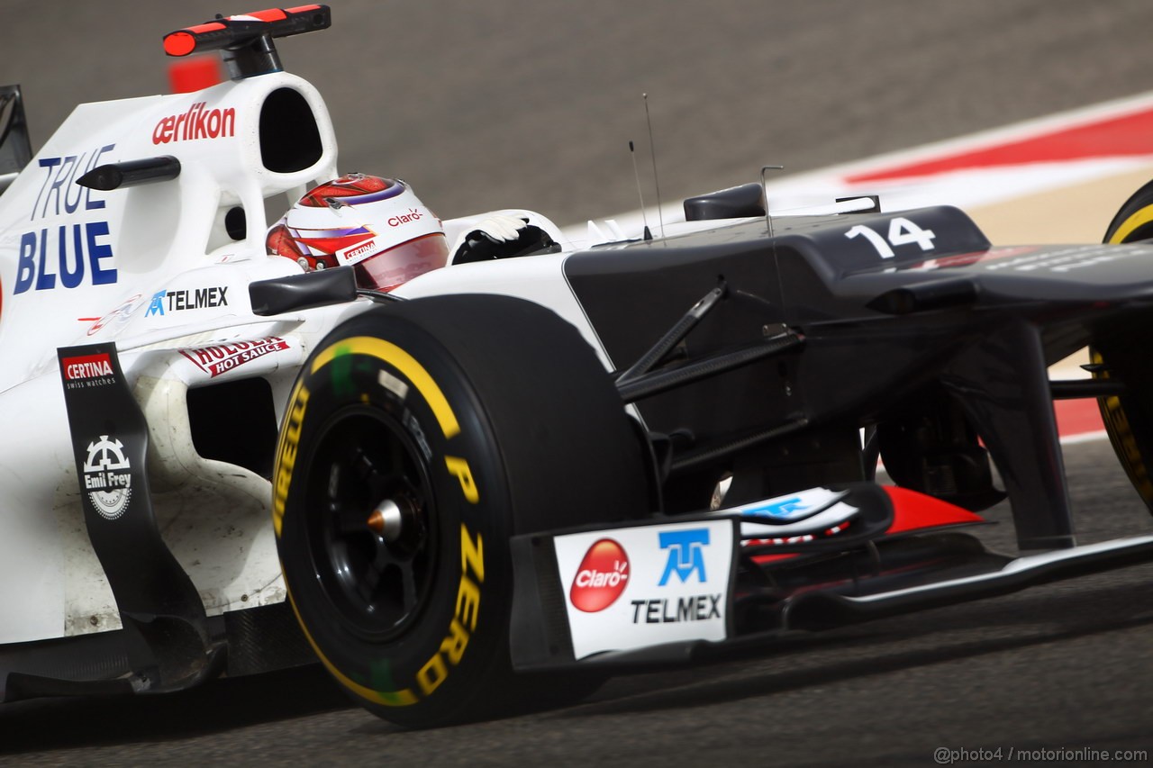GP BAHRAIN, 20.04.2012- Prove Libere 2, Kamui Kobayashi (JAP) Sauber F1 Team C31 