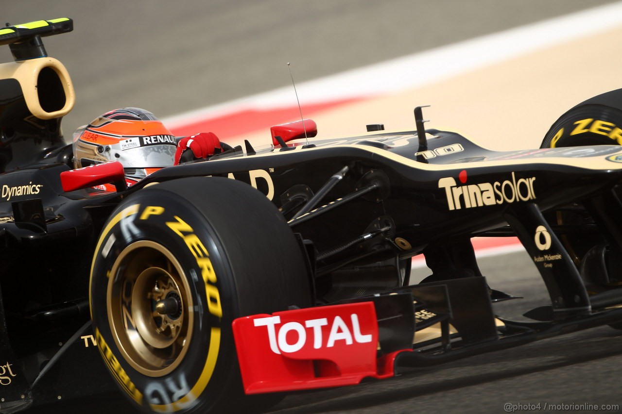 GP BAHRAIN, 20.04.2012- Prove Libere 2, Romain Grosjean (FRA) Lotus F1 Team E20 