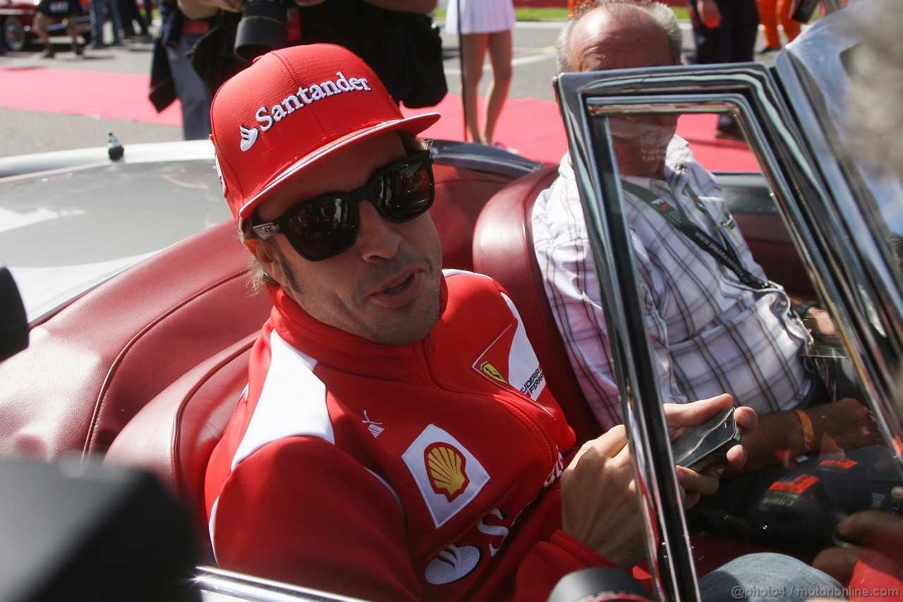 GP BELGIO, 02.09.2012- Fernando Alonso (ESP) Ferrari F2012 