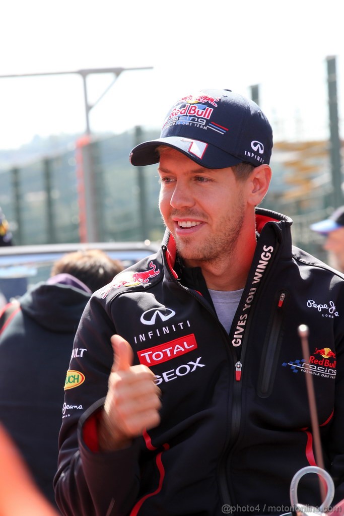 GP BELGIO, 02.09.2012- Sebastian Vettel (GER) Red Bull Racing RB8 