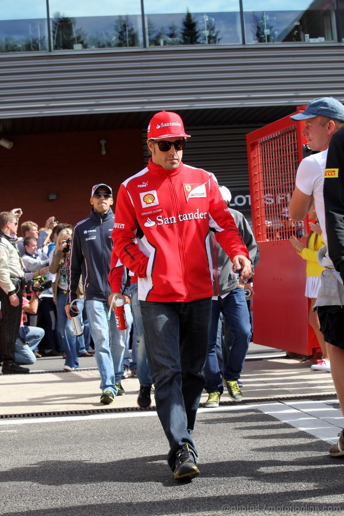 GP BELGIO, 02.09.2012- Fernando Alonso (ESP) Ferrari F2012 