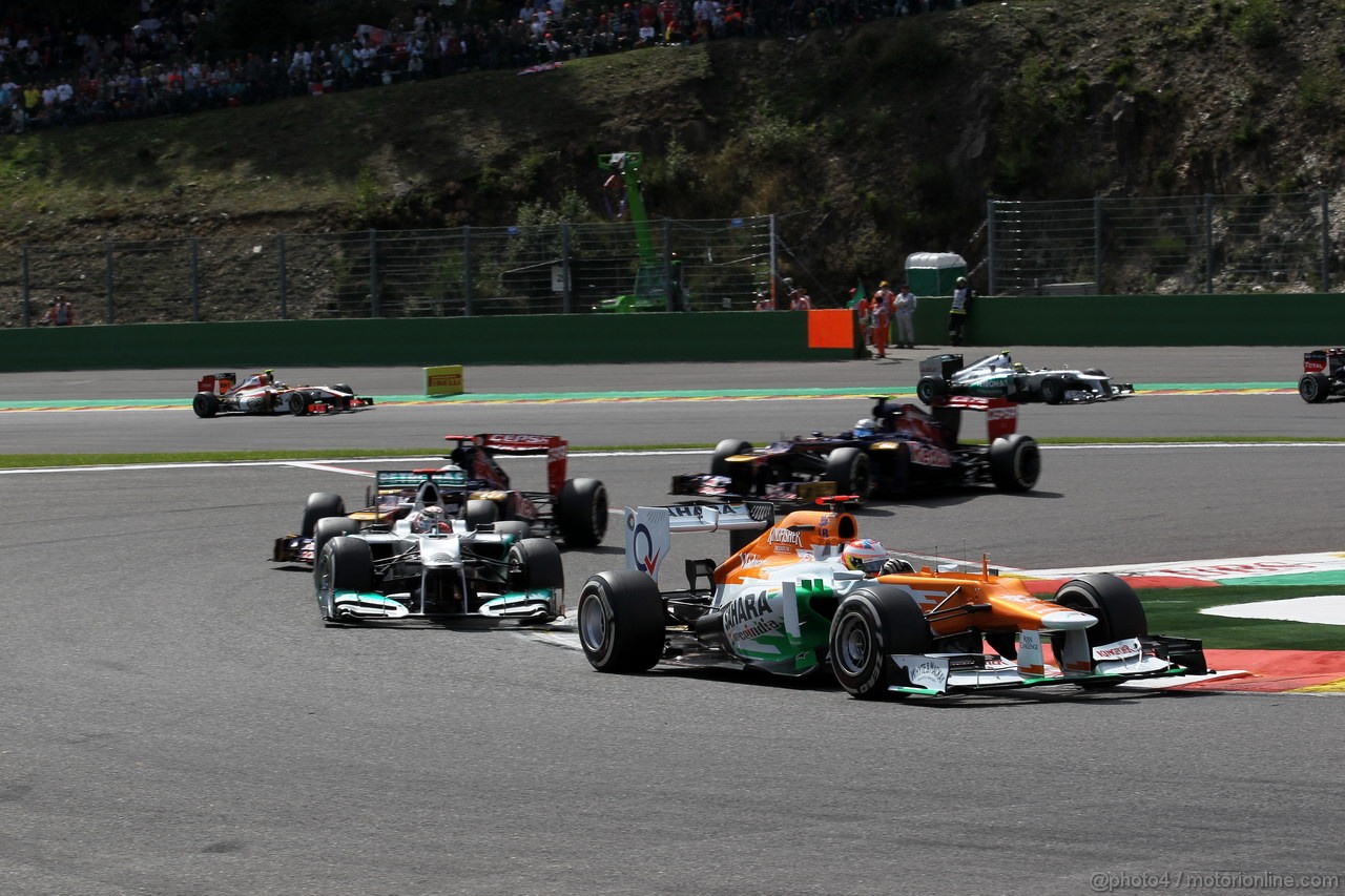 GP BELGIO, 02.09.2012- Gara, Paul di Resta (GBR) Sahara Force India F1 Team VJM05 