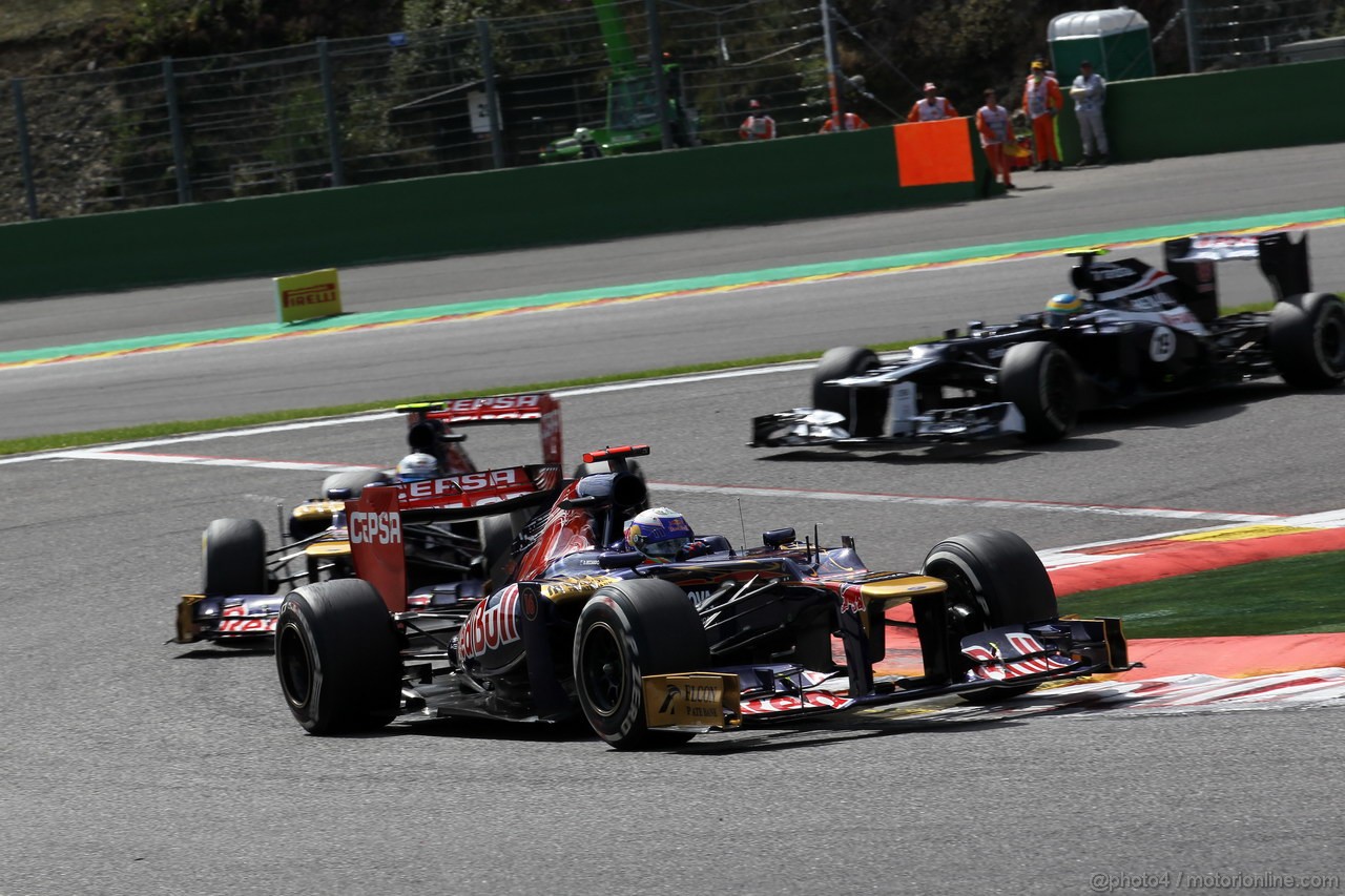 GP BELGIO, 02.09.2012- Gara, Daniel Ricciardo (AUS) Scuderia Toro Rosso STR7 