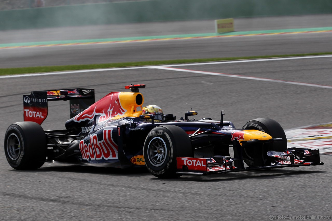 GP BELGIO, 02.09.2012- Gara, Sebastian Vettel (GER) Red Bull Racing RB8 