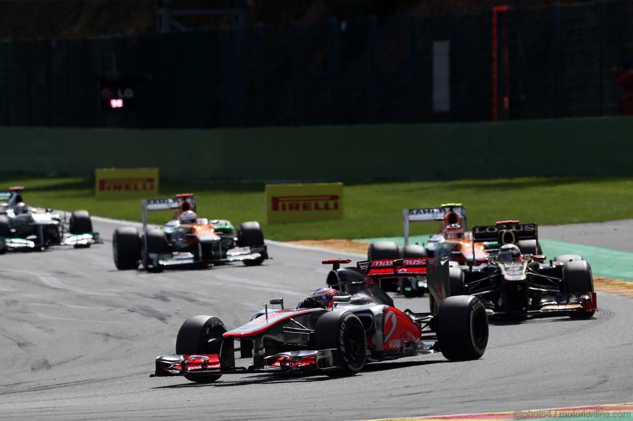 GP BELGIO, 02.09.2012- Gara, Jenson Button (GBR) McLaren Mercedes MP4-27 