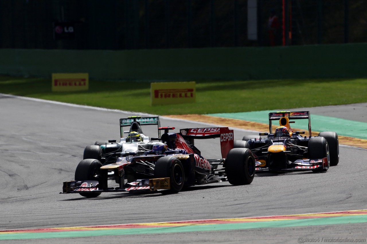 GP BELGIO, 02.09.2012- Gara, Daniel Ricciardo (AUS) Scuderia Toro Rosso STR7 