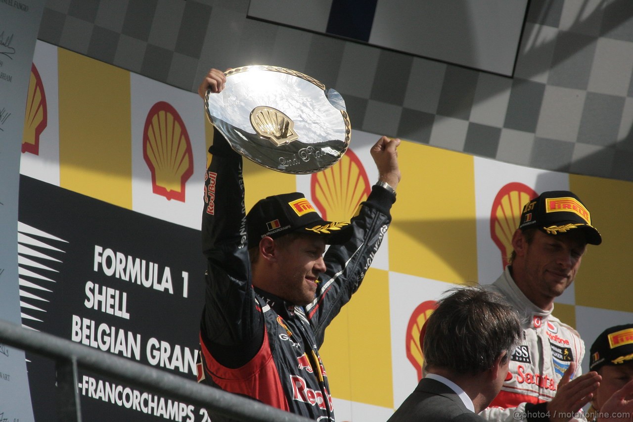 GP BELGIO, 02.09.2012- Gara, secondo Sebastian Vettel (GER) Red Bull Racing RB8 
